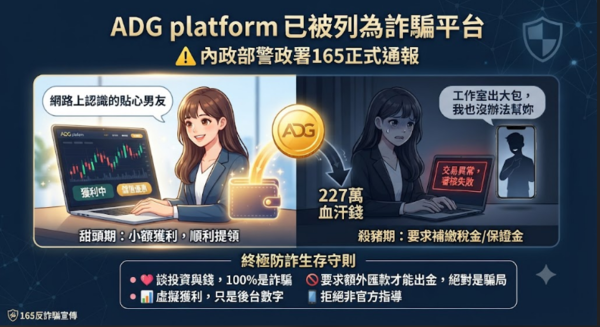 我在 ADG platform 投資被騙了！ADG platform提款一直失敗、帳戶被限制登入，錢還能追回嗎？假平台血本無歸現在揭露全過程！
