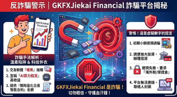 天下沒有白吃的午餐：拆解「GKFXJiekai Financial」平台包裝的完美糖衣